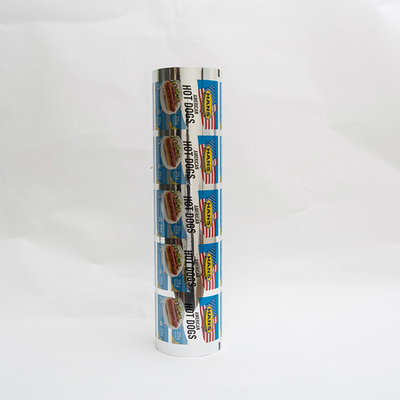 Silberner Druck-Lidding Film VMPET-PET Metallzied, der mit klarem Fenster verpackt