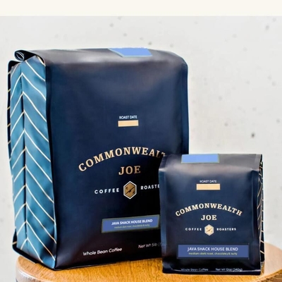 Polyäthylen 130 Mic Square Bottom Coffee Bag 8oz 12oz 16oz