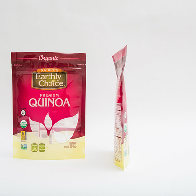 Stand der Quinoa-12OZ herauf die Beutel-Gravüre, die das kleine Plastikbeutel-Verpacken druckt