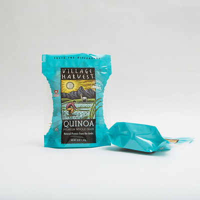 Quinoa 10oz PET12 sät Verpacken- der Lebensmitteltaschen mit klarem Fenster-Gravüren-Drucken
