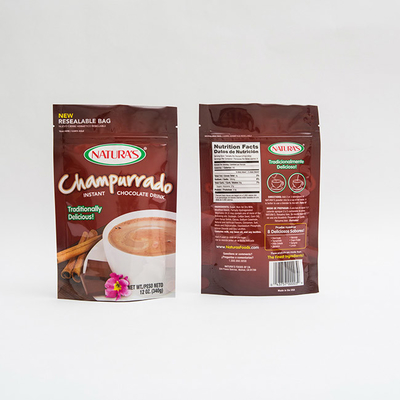 Stand-oben Beutel 340g Champurrado sofortige verpackende Tasche Hocolate mit Reißverschluss
