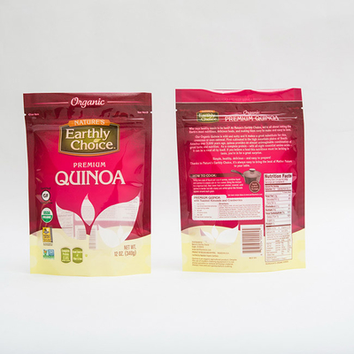 Stand der Quinoa-12OZ herauf die Beutel-Gravüre, die das kleine Plastikbeutel-Verpacken druckt