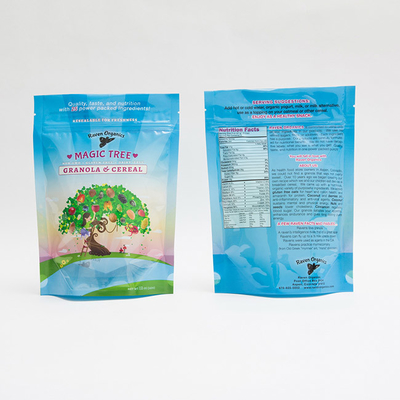 Gewohnheit 12OZ 100mm druckte den Plastikreißverschluss-Beutel mit Reißverschluss, der für Granola-Getreide verpackt
