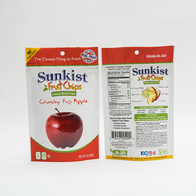 1OZ trockenes Apple Chips Stand Up Pouch Bag mit Zipverschluss-dem kundenspezifischen Ziptaschen-Verpacken