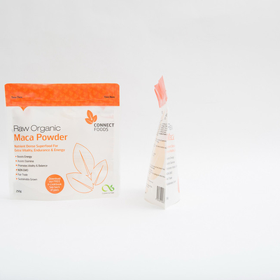 das Pulver-Verpacken der Lebensmittel 250g Maca sackt 120 MIC Stand Up Pouch With den Reißverschluss ein