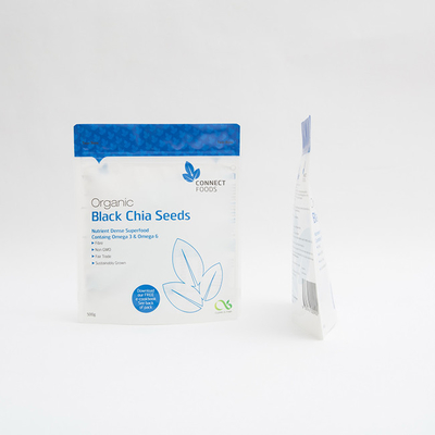 Matt-HAUSTIER 500g Stand herauf Schwarzes Chia Seeds Packaging der Plastiktasche-123um