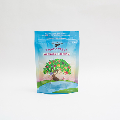 Gewohnheit 12OZ 100mm druckte den Plastikreißverschluss-Beutel mit Reißverschluss, der für Granola-Getreide verpackt
