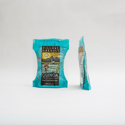 Quinoa 10oz PET12 sät Verpacken- der Lebensmitteltaschen mit klarem Fenster-Gravüren-Drucken
