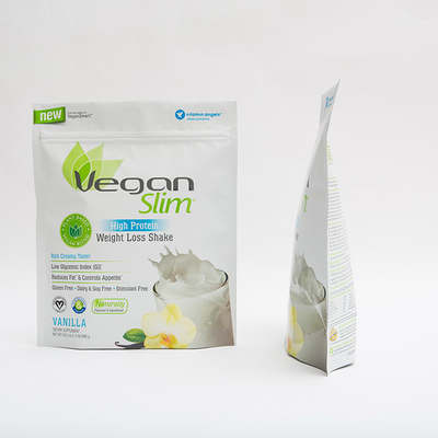 Das Verpacken der Lebensmittel 1.5LB 100mm sackt den proteinreichen Plastik-140 MIC Zip Lock Stand Up Beutel ein