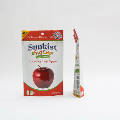 1OZ trockenes Apple Chips Stand Up Pouch Bag mit Zipverschluss-dem kundenspezifischen Ziptaschen-Verpacken
