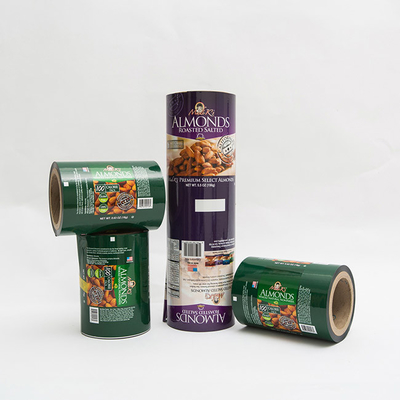 Nahrungsmittelverpackungsfolie der Mandel-0.63OZ wickeln Plastikfilmstreifen Logo Printed ein