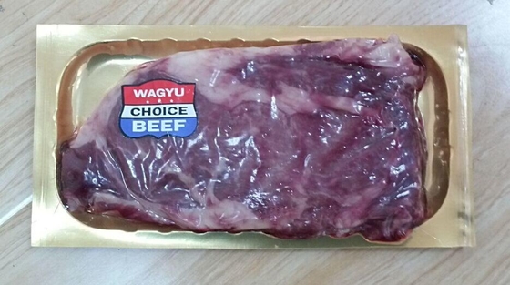 422mm goldener Thermoforming Film für Haut-Satz-Fleisch-Wurst-Verpackungs-Plastikhülle