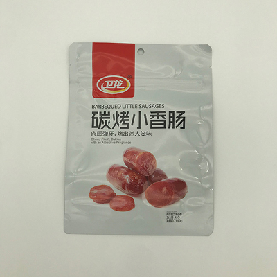 Plastikbeutel 180g AL7 für Verpacken- der Lebensmitteltaschen verkohlen gegrillte Wurst mit Reißverschluss
