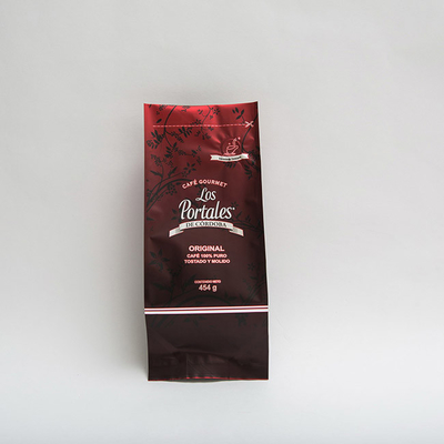 454g 280 x 100mm druckte flache untere Kaffee-Taschen mit Ventil für Kaffeebohnen BOPP