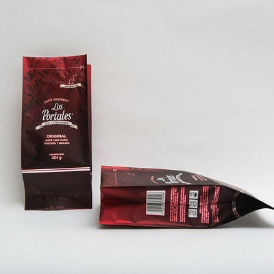 454g 280 x 100mm druckte flache untere Kaffee-Taschen mit Ventil für Kaffeebohnen BOPP