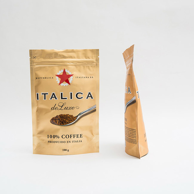 Kaffee-Verpackentaschen-Aluminiumfolie-Stand 100g AL7 herauf kundenspezifischen Kaffee Bean Bags