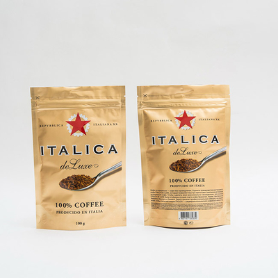 Kaffee-Verpackentaschen-Aluminiumfolie-Stand 100g AL7 herauf kundenspezifischen Kaffee Bean Bags