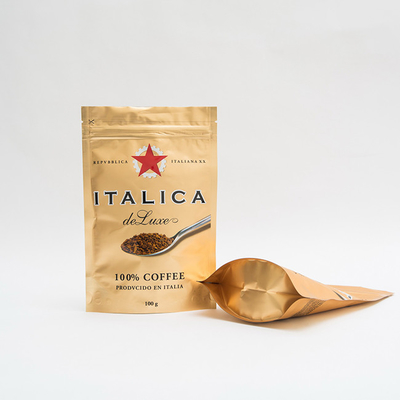 Kaffee-Verpackentaschen-Aluminiumfolie-Stand 100g AL7 herauf kundenspezifischen Kaffee Bean Bags
