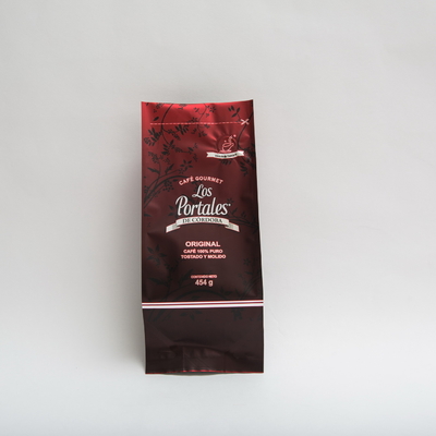 454g 280 x 100mm druckte flache untere Kaffee-Taschen mit Ventil für Kaffeebohnen BOPP