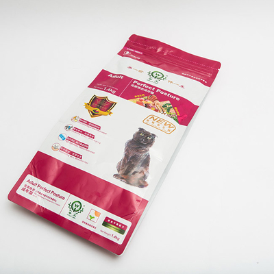 1.4kg druckte Seitenrobbe untere Cat Food Bags Recyclable der keil-Plastiktasche-K